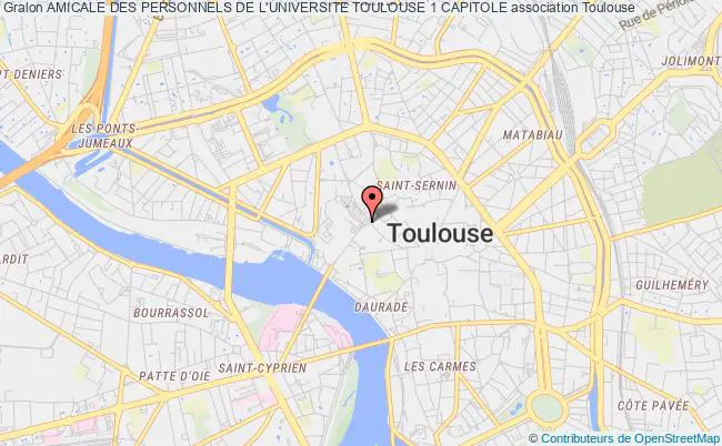 plan association Amicale Des Personnels De L'universite Toulouse 1 Capitole Toulouse Cedex 9