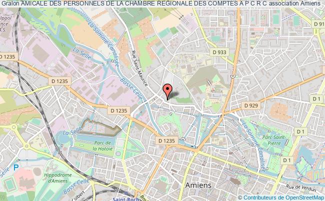 plan association Amicale Des Personnels De La Chambre Regionale Des Comptes A P C R C Amiens