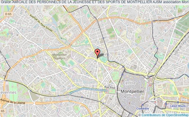 plan association Amicale Des Personnels De La Jeunesse Et Des Sports De Montpellier Ajsm Montpellier