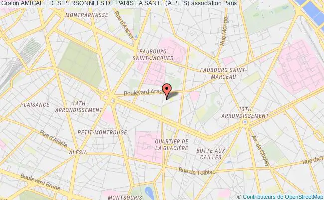 plan association Amicale Des Personnels De Paris La Sante (a.p.l.s) Paris