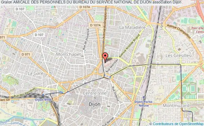 plan association Amicale Des Personnels Du Bureau Du Service National De Dijon Dijon