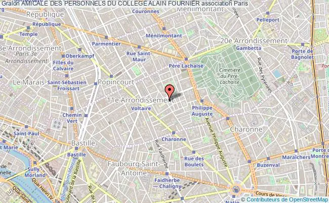 plan association Amicale Des Personnels Du College Alain Fournier Paris