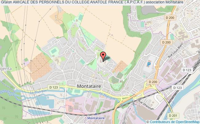 plan association Amicale Des Personnels Du College Anatole France ( A.p.c.a.f.) Montataire