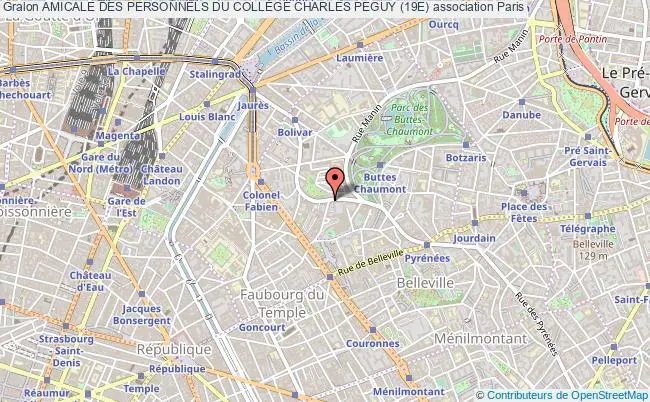 plan association Amicale Des Personnels Du CollÈge Charles Peguy (19e) Paris