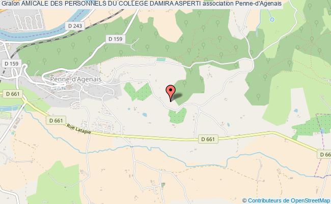 plan association Amicale Des Personnels Du College Damira Asperti Penne-d'Agenais
