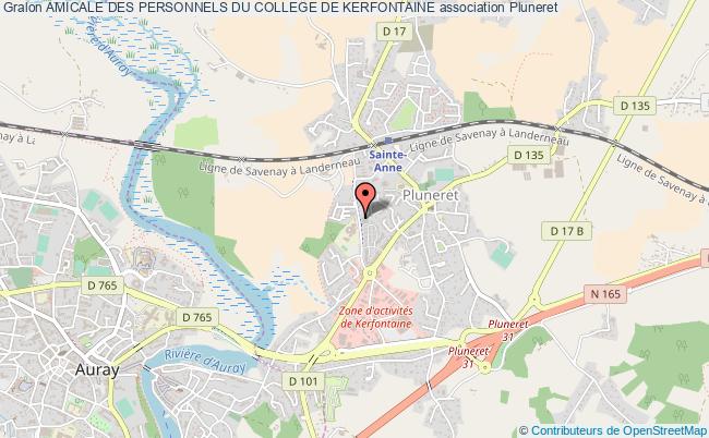 plan association Amicale Des Personnels Du College De Kerfontaine Pluneret
