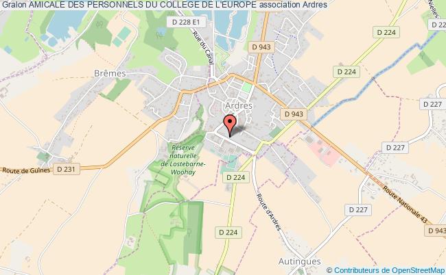 plan association Amicale Des Personnels Du College De L'europe Ardres