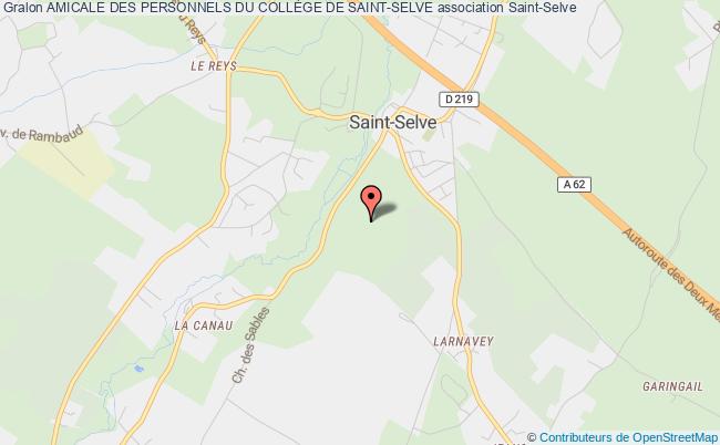 plan association Amicale Des Personnels Du CollÈge De Saint-selve Saint-Selve