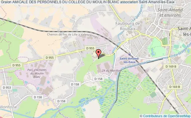 plan association Amicale Des Personnels Du College Du Moulin Blanc Saint-Amand-les-Eaux