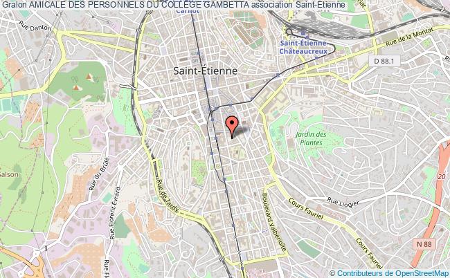 plan association Amicale Des Personnels Du College Gambetta Saint-Étienne