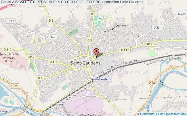 plan association Amicale Des Personnels Du College Leclerc Saint-Gaudens