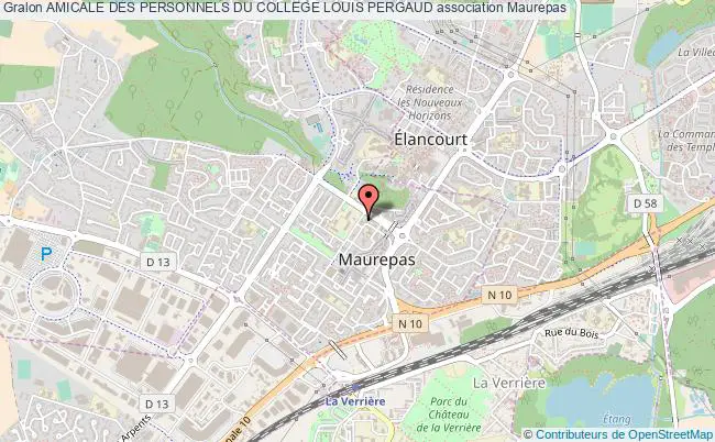 plan association Amicale Des Personnels Du College Louis Pergaud Maurepas