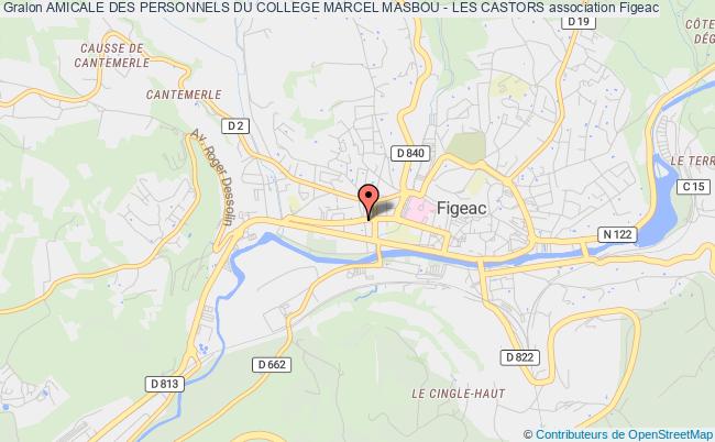 plan association Amicale Des Personnels Du College Marcel Masbou - Les Castors Figeac