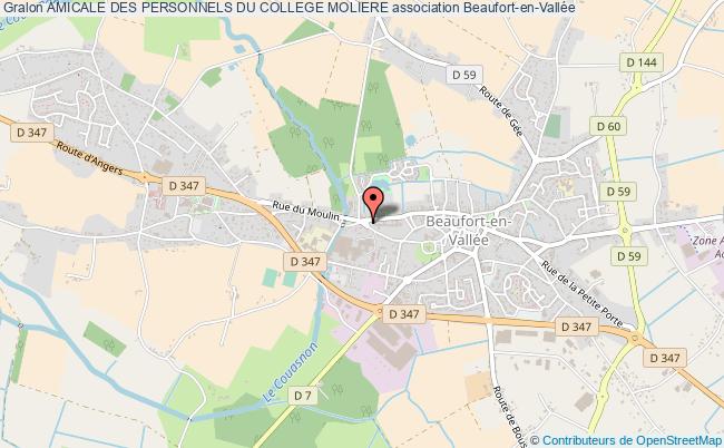 plan association Amicale Des Personnels Du College Moliere Beaufort-en-Vallée