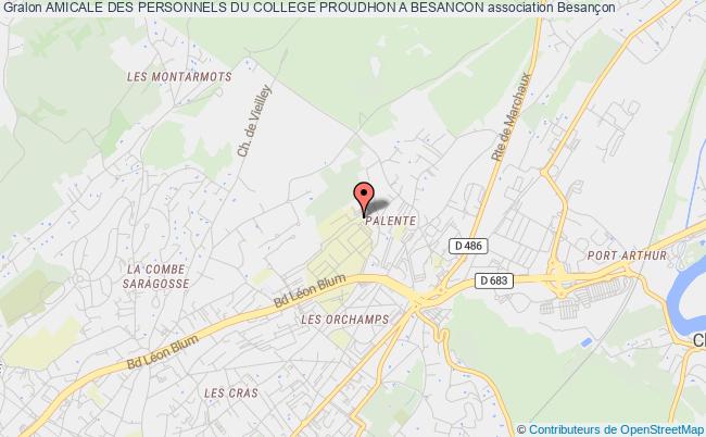 plan association Amicale Des Personnels Du College Proudhon A Besancon Besançon cedex 4