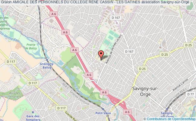 plan association Amicale Des Personnels Du College Rene Cassin - Les Gatines Savigny-sur-Orge