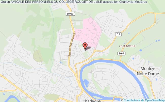 plan association Amicale Des Personnels Du College Rouget De Lisle Charleville-Mézières