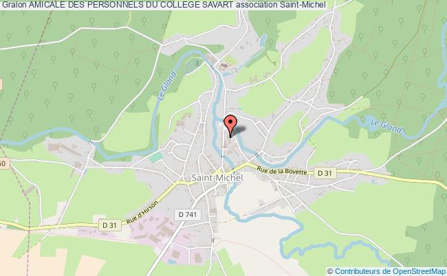 plan association Amicale Des Personnels Du College Savart Saint-Michel