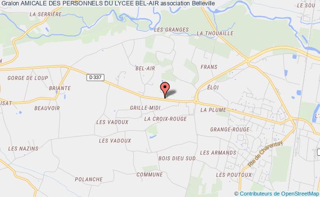 plan association Amicale Des Personnels Du Lycee Bel-air Belleville-en-Beaujolais