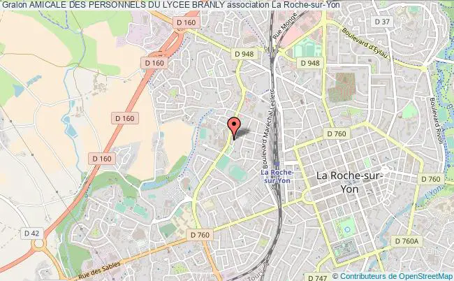 plan association Amicale Des Personnels Du Lycee Branly La    Roche-sur-Yon