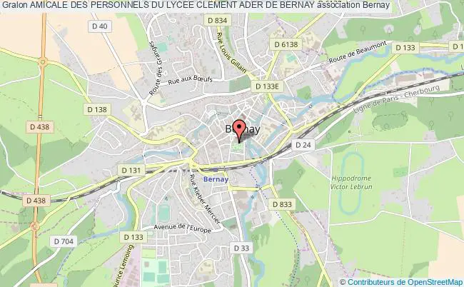 plan association Amicale Des Personnels Du Lycee Clement Ader De Bernay Bernay
