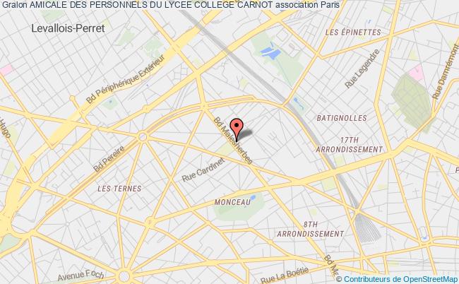 plan association Amicale Des Personnels Du Lycee College Carnot Paris