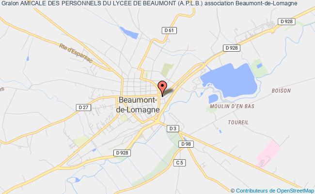 plan association Amicale Des Personnels Du Lycee De Beaumont (a.p.l.b.) Beaumont-de-Lomagne
