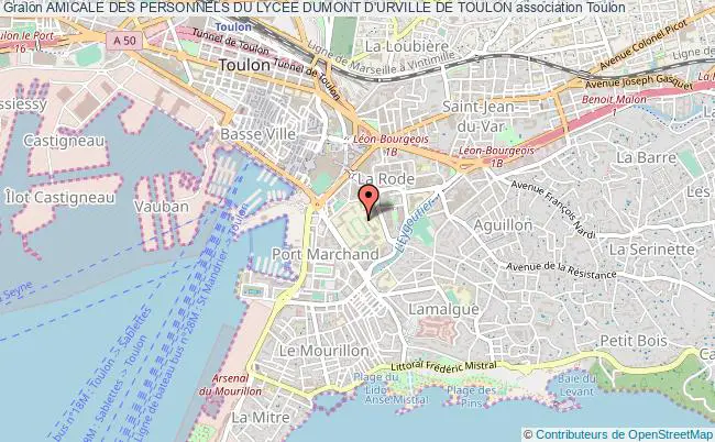 plan association Amicale Des Personnels Du Lycee Dumont D'urville De Toulon Toulon