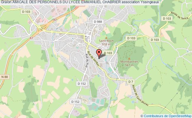 plan association Amicale Des Personnels Du Lycee Emmanuel Chabrier Yssingeaux