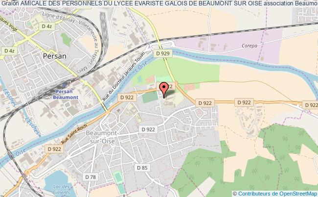 plan association Amicale Des Personnels Du Lycee Evariste Galois De Beaumont Sur Oise Beaumont-sur-Oise