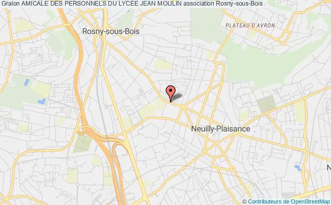 plan association Amicale Des Personnels Du LycÉe Jean Moulin Rosny-sous-Bois