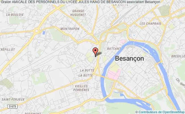 plan association Amicale Des Personnels Du Lycee Jules Haag De Besancon Besançon