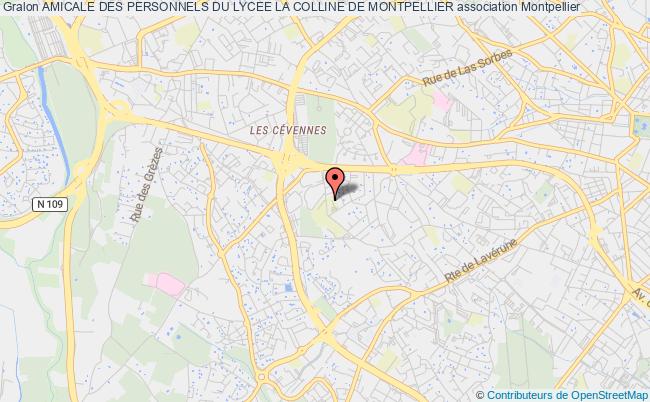 plan association Amicale Des Personnels Du Lycee La Colline De Montpellier Montpellier