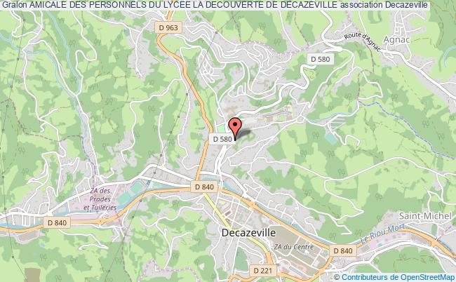 plan association Amicale Des Personnels Du Lycee La Decouverte De Decazeville Decazeville