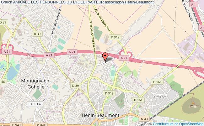 plan association Amicale Des Personnels Du Lycee Pasteur Hénin-Beaumont
