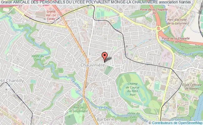 plan association Amicale Des Personnels Du Lycee Polyvalent Monge-la Chauviniere Nantes