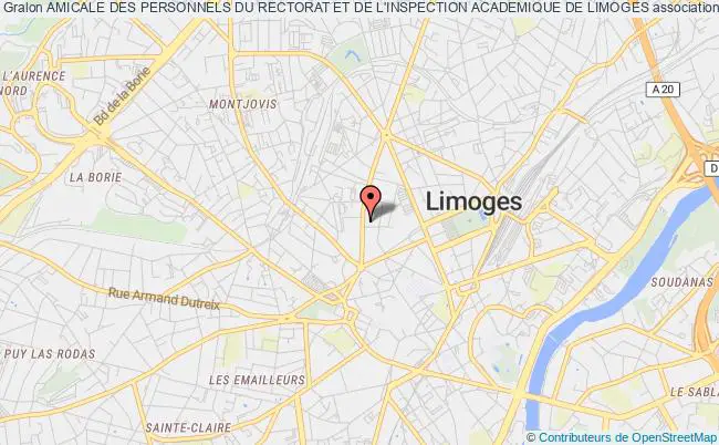 plan association Amicale Des Personnels Du Rectorat Et De L'inspection Academique De Limoges Limoges