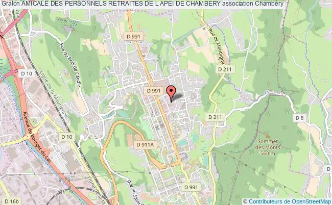 plan association Amicale Des Personnels Retraites De L Apei De Chambery Chambéry