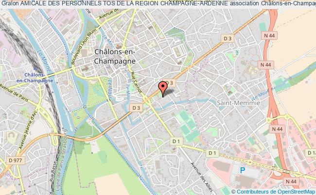 plan association Amicale Des Personnels Tos De La Region Champagne-ardenne Châlons-en-Champagne