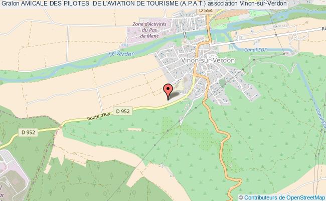 plan association Amicale Des Pilotes  De L'aviation De Tourisme (a.p.a.t.) Vinon-sur-Verdon