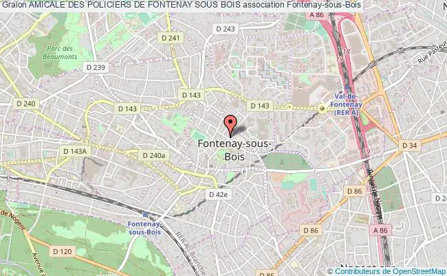plan association Amicale Des Policiers De Fontenay Sous Bois Fontenay-sous-Bois