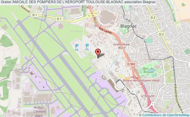 plan association Amicale Des Pompiers De L'aÉroport Toulouse-blagnac Blagnac