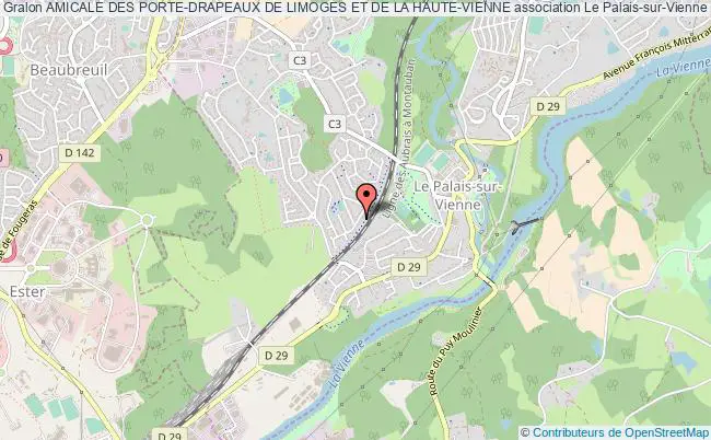 plan association Amicale Des Porte-drapeaux De Limoges Et De La Haute-vienne Le Palais-sur-Vienne