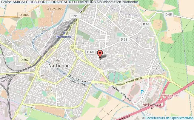 plan association Amicale Des Porte-drapeaux Du Narbonnais Narbonne