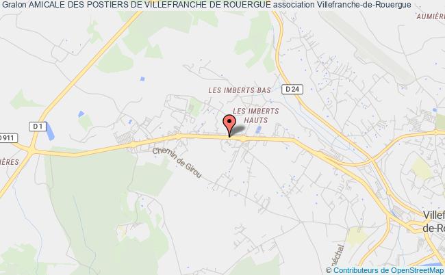 plan association Amicale Des Postiers De Villefranche De Rouergue Villefranche-de-Rouergue