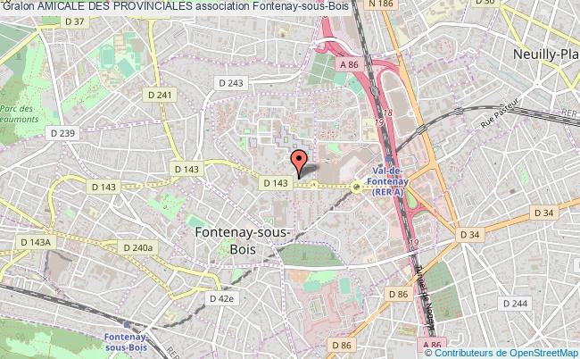 plan association Amicale Des Provinciales Fontenay-sous-Bois