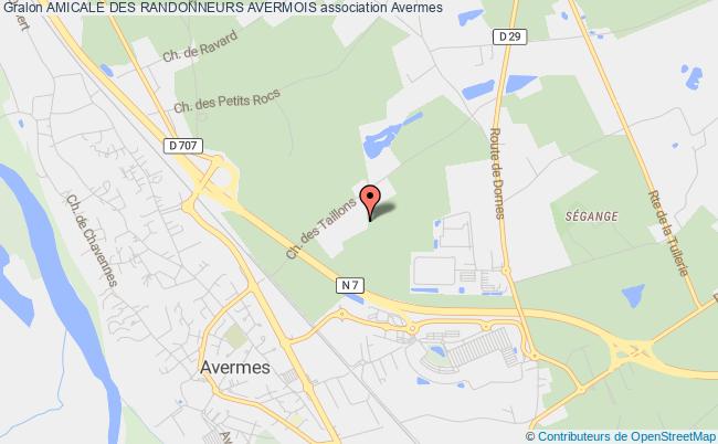 plan association Amicale Des Randonneurs Avermois 