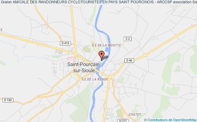 plan association Amicale Des Randonneurs Cyclotouristes En Pays Saint Pourcinois - Arccsp Saint-Pourçain-sur-Sioule