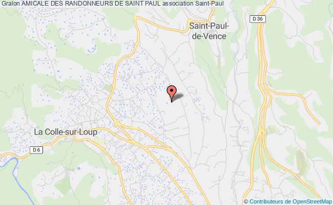 plan association Amicale Des Randonneurs De Saint Paul Saint-Paul-de-Vence