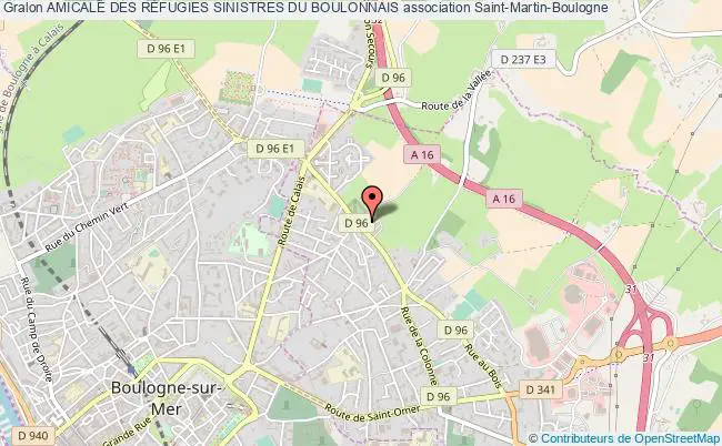 plan association Amicale Des RÉfugies Sinistres Du Boulonnais Saint-Martin-Boulogne